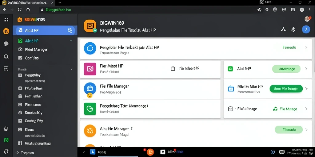 Antarmuka aplikasi BIGWIN189 yang memudahkan pengelolaan file.