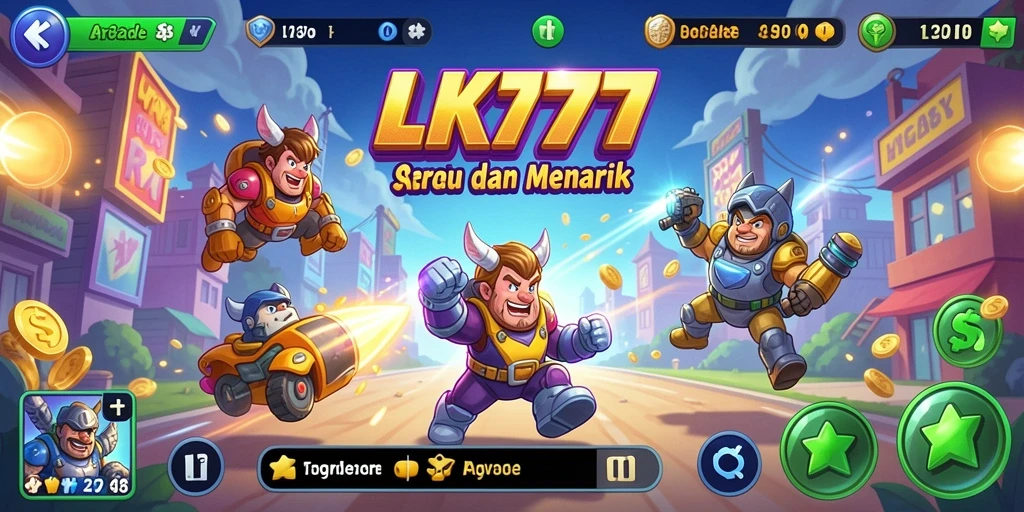 Tampilan antarmuka LK777 yang menarik dan penuh warna.