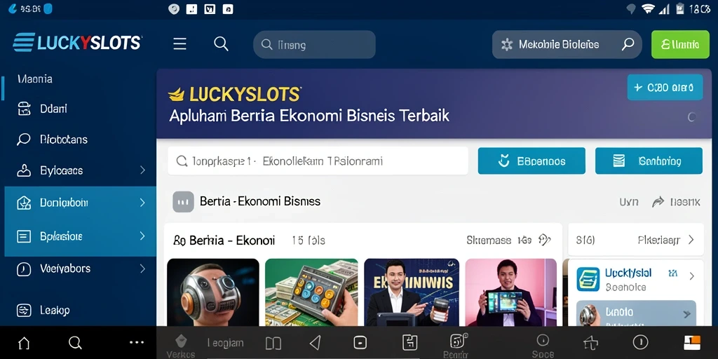 Antarmuka pengguna LUCKYSLOTS untuk berita ekonomi yang informatif.
