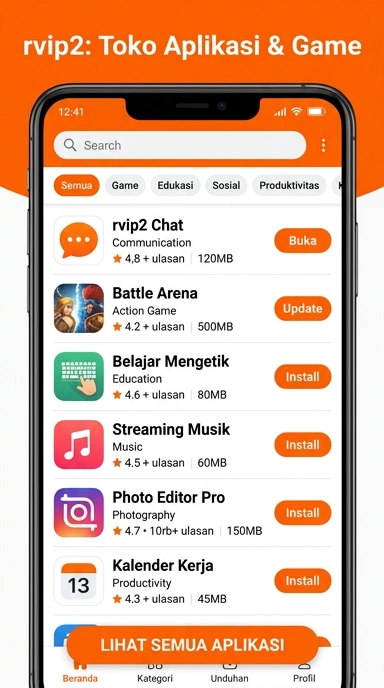 rvip2 – Halaman Indeks Aplikasi Populer dan Uji Coba